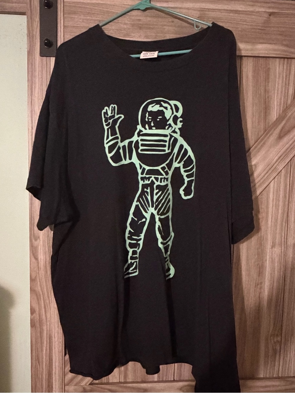 Billionaire Boys Club Black Tee with Mint Green Astronaut Graphic
